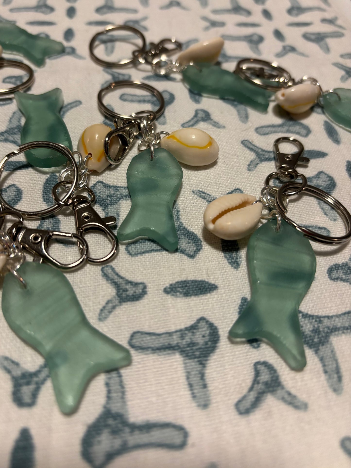 Fisher Sea Glass Keychain