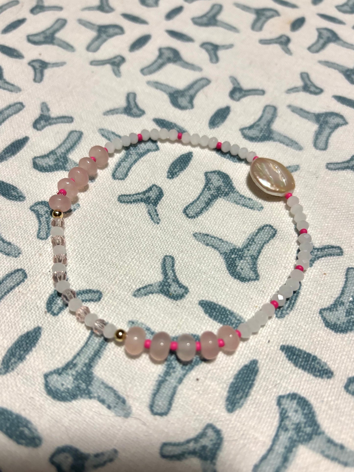 Pink Quartz Mix Anklet