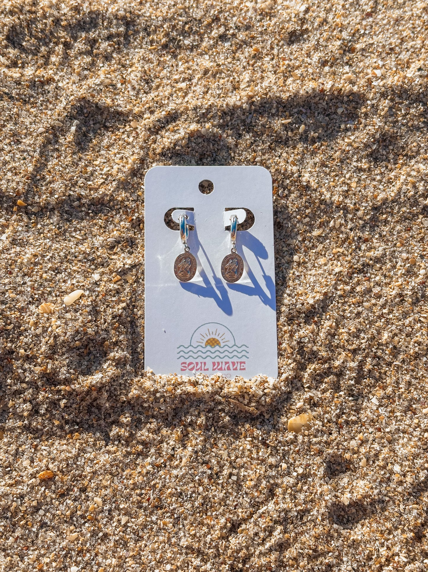 Stay Safe St. Christopher Earrings