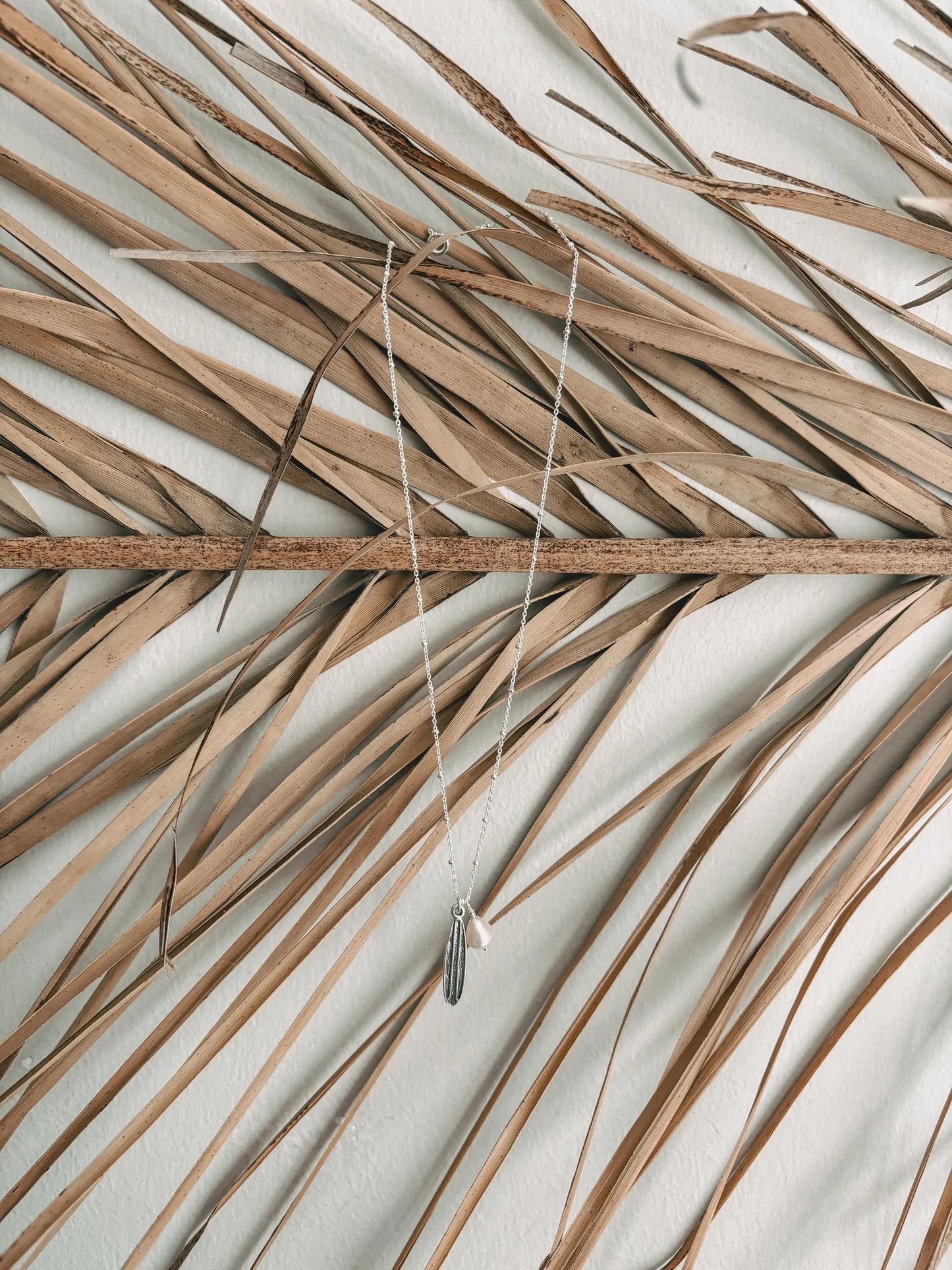 Kaia Surfboard Charm Necklace