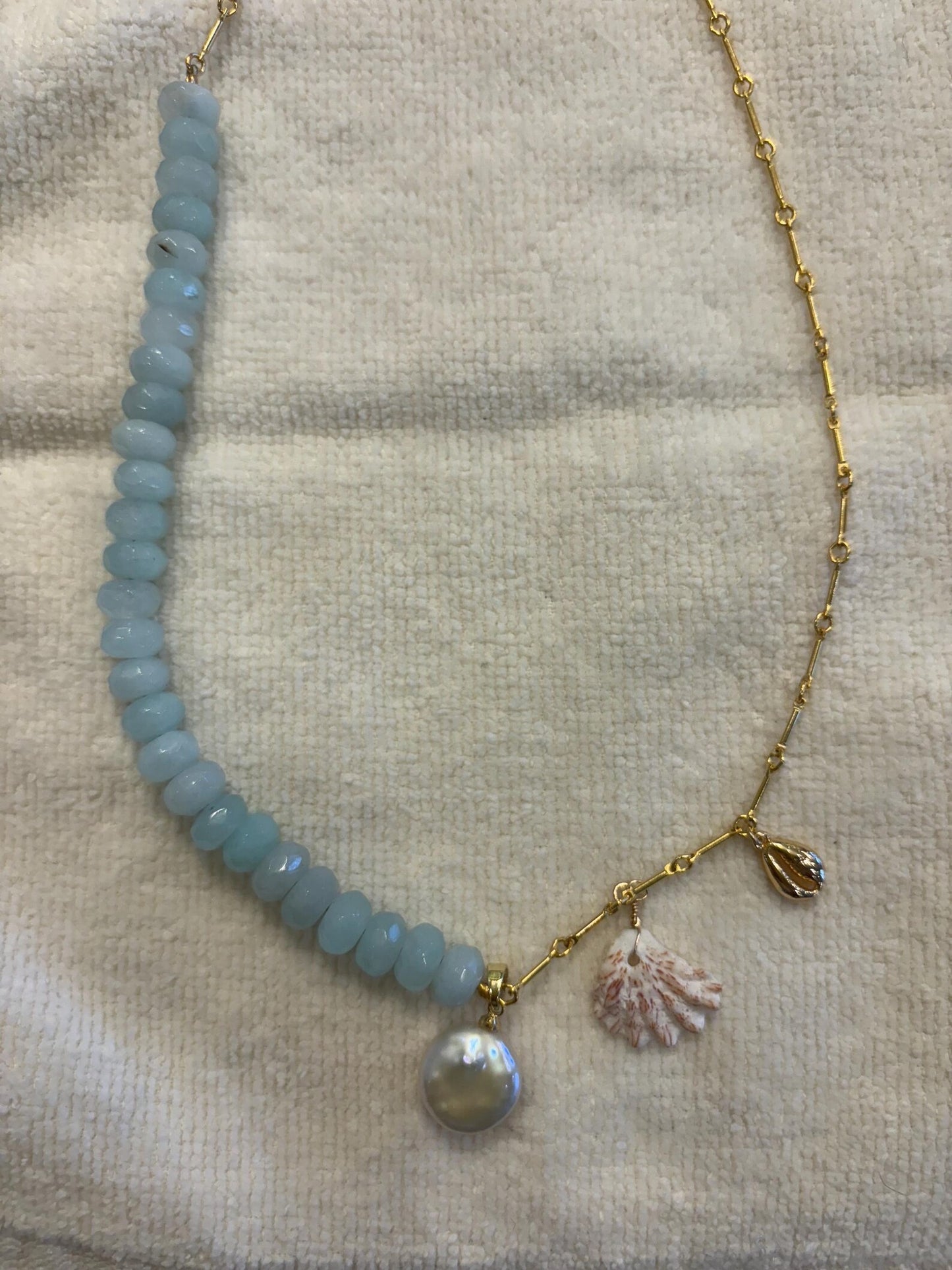 Celeste Beaded Charm Necklace
